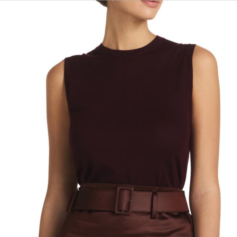 CHARTER CLUB brown top casual shirt knit